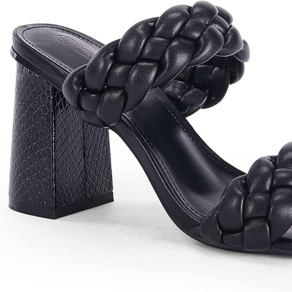 Women's braided sandals backless square - Picture 9 of 10